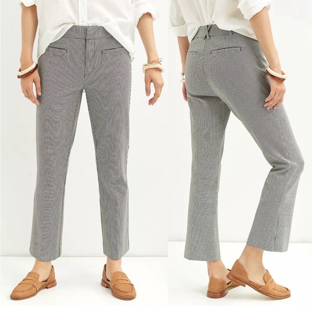 Anthropologie Essential Kick‎ Plaid Flare Pants Size 2